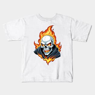 Skull on fire. Kids T-Shirt